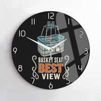 Thumbnail for Basket Seat Best View design on black no frame wall clock