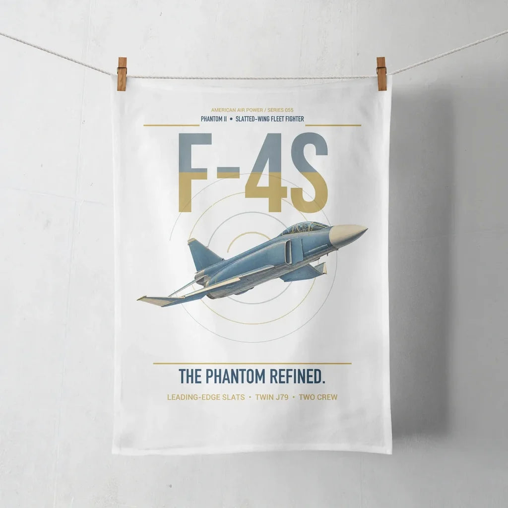 F-4S Phantom II design on white towel