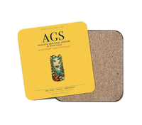 Thumbnail for Augusta Regional Airport at Bush Field (AGS) design on yellow 1 piece coaster