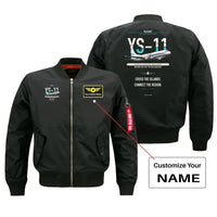 Thumbnail for NAMC YS-11A design on black bomber with custom name badge