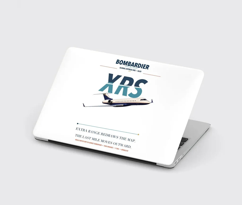 Bombardier Global Express XRS design on white MacBook case
