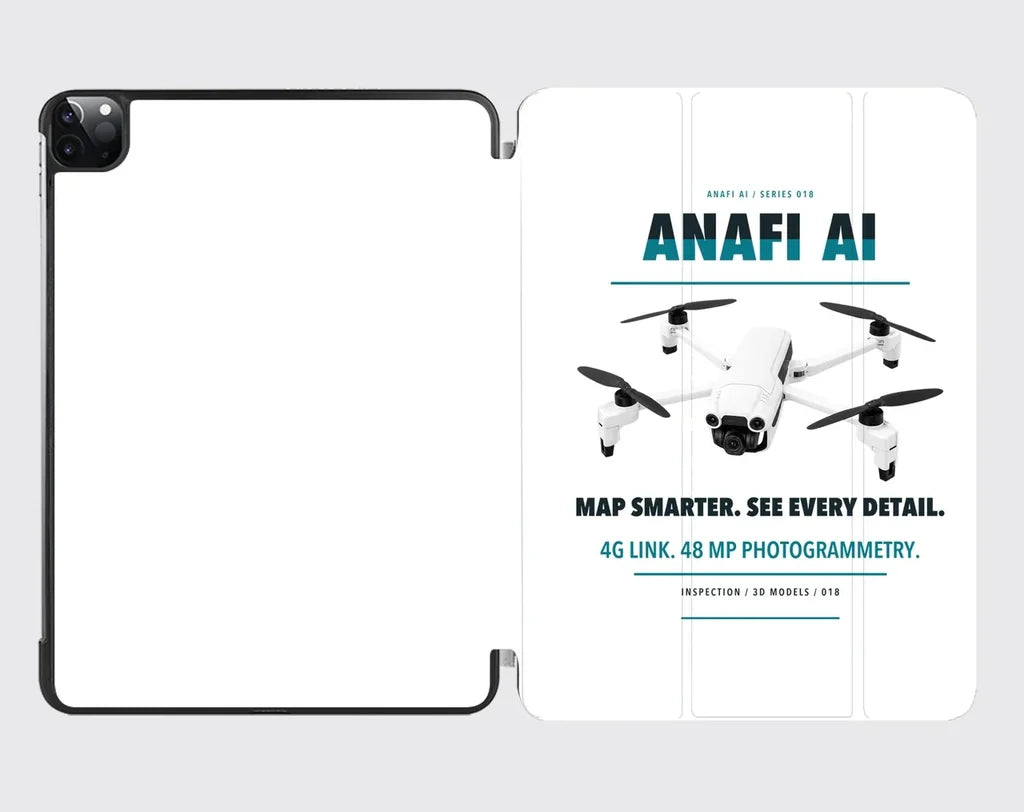 Parrot ANAFI Ai design on white ipad tablet case