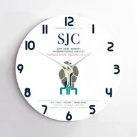 Thumbnail for San José Mineta International Airport (SJC) design on white no frame wall clock