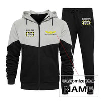 Thumbnail for Blood Type AVGAS Zipped Hoodie - Colourful - Black + Name (Customizable)
