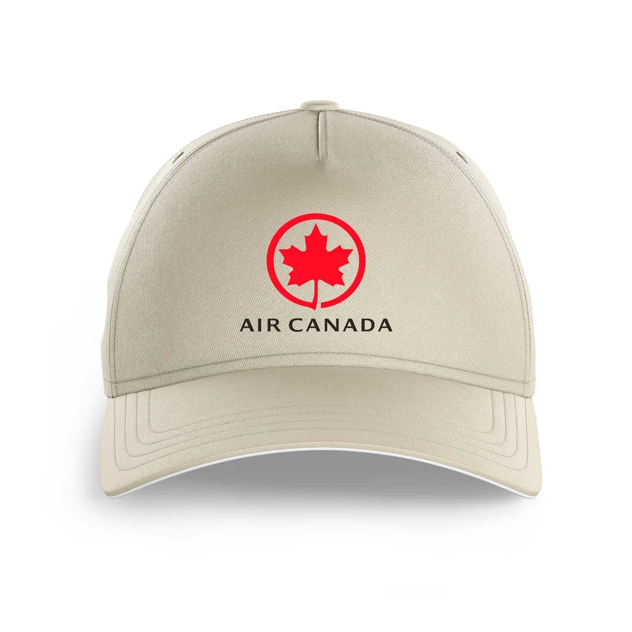 Air Canada logo printed on beige cap