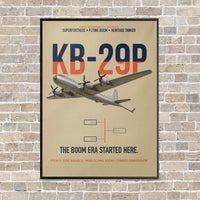 Thumbnail for KB-29P SUPERFORTRESS vertical canvas print - framed - beige background