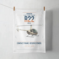 Thumbnail for Robinson R22 Beta II design on white towel