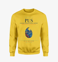 Thumbnail for Gimhae International Airport Busan (PUS) design on yellow sweatshirt
