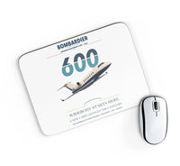 Thumbnail for Bombardier Challenger 600 design on white rectangle mouse pad