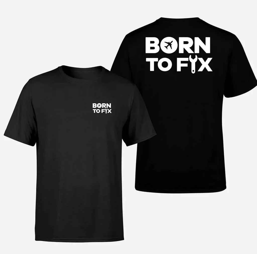 Customisable Born To Fix Airplanes T-Shirt - view 2