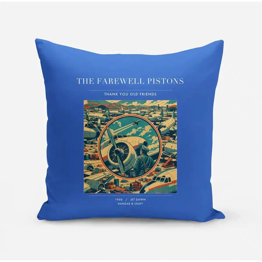 VINTAGE G4131 - The Farewell Pistons - Designed Pillows design on blue