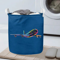 Thumbnail for Multicolor Airplane Laundry Basket - view 2