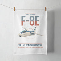 Thumbnail for F-8E Crusader design on white towel