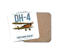 Thumbnail for Airco DH-4 Liberty Plane design on white 1 piece coaster