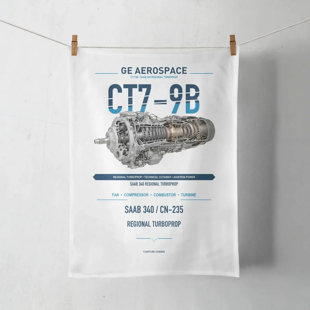 CT7-9B design on white towel