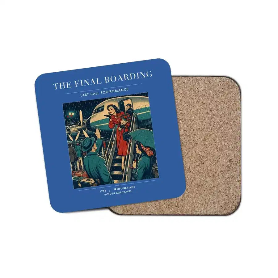 The Final Boarding - Designed Coasters design on blue 1-piece