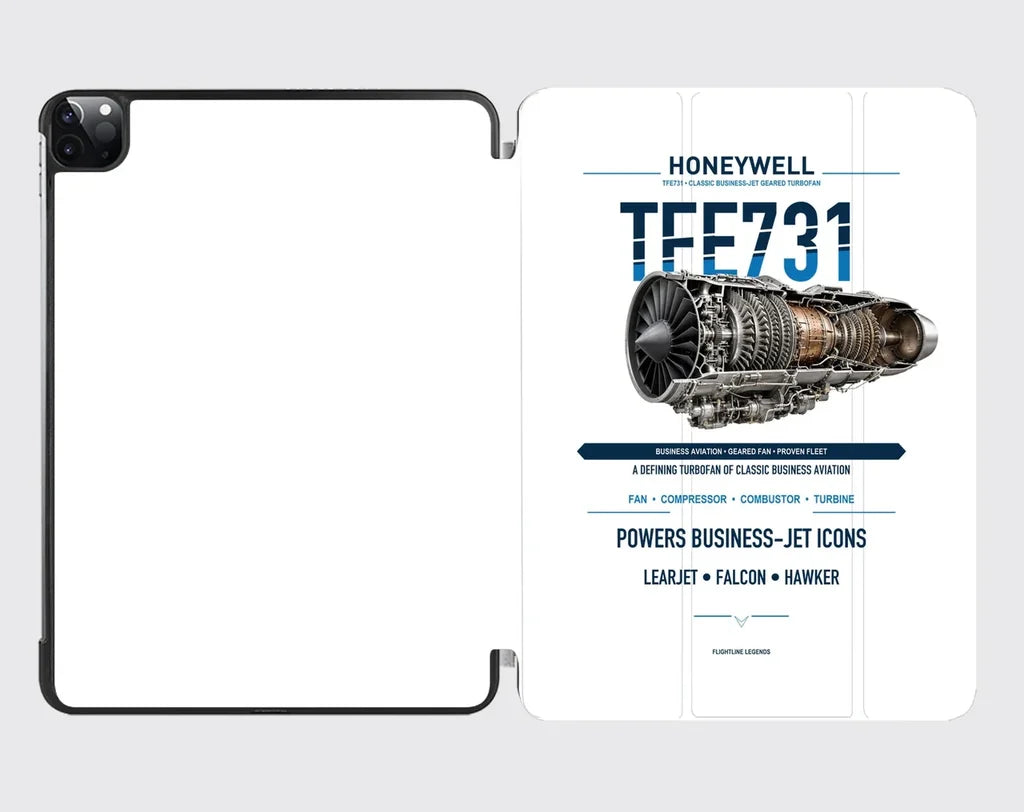 TFE731 design on white ipad tablet case