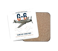 Thumbnail for Messerschmitt Bf 109G-6 design on white 1 piece coaster