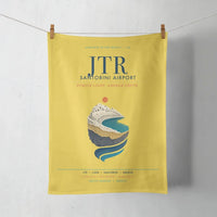 Thumbnail for Santorini Airport (JTR) design on yellow towel