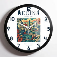 Thumbnail for REGINA - Poster - Wall Clock Framed - White