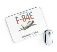 Thumbnail for F-84E Thunderjet design on white rectangle mouse pad