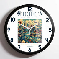 Thumbnail for WICHITA - Poster - Wall Clock Framed - White