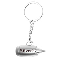 Thumbnail for Customisable Silver Airlines Jet Engine Turbine Key Chain - view 2