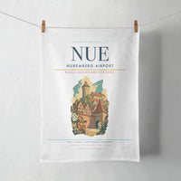 Thumbnail for Nuremberg Airport (NUE) design on white towel