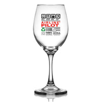 Thumbnail for Customisable Airline Pilot Label Wine Glass - view 2