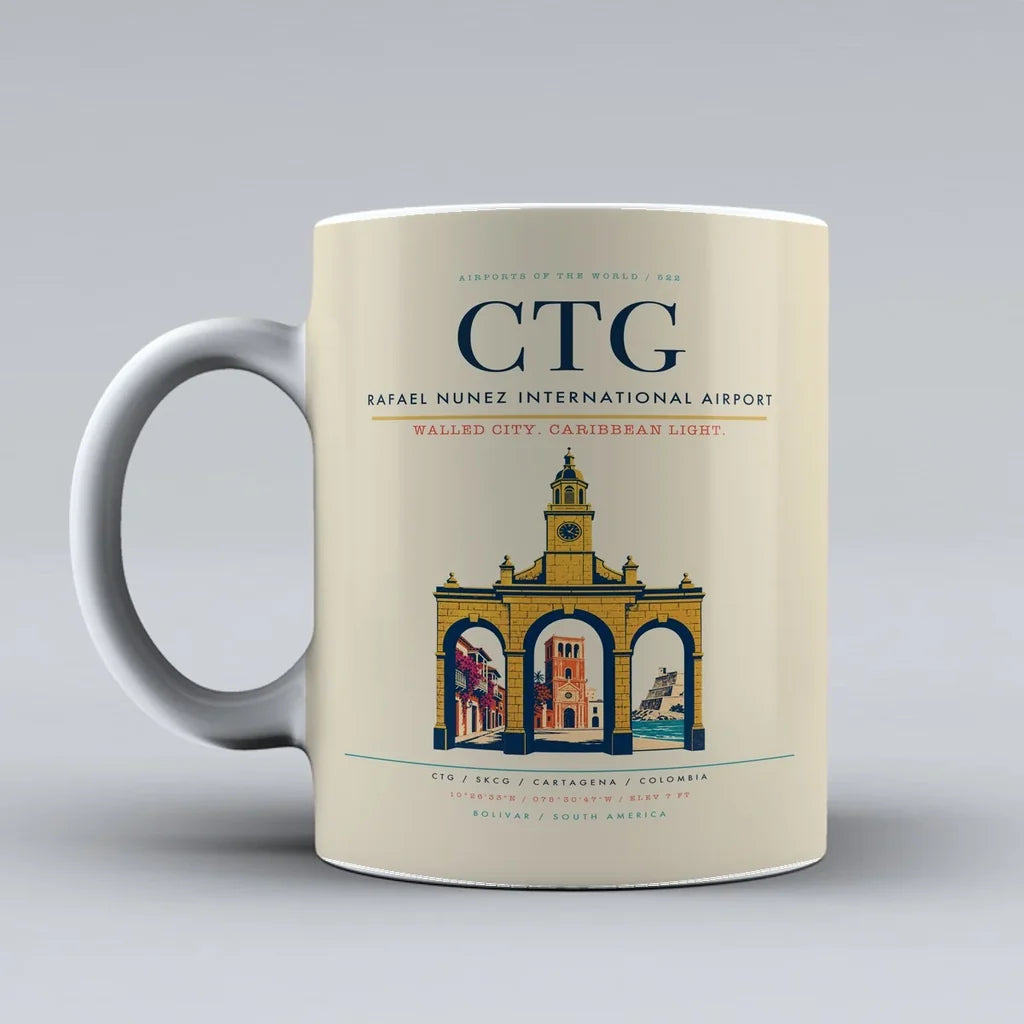 Rafael Nunez International Airport CTG Mug - Beige