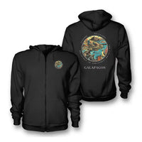 Thumbnail for GALAPAGOS - Badge - Zipped Hoodie - Black