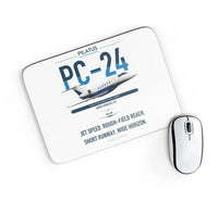 Thumbnail for Pilatus PC-24 design on white rectangle mouse pad