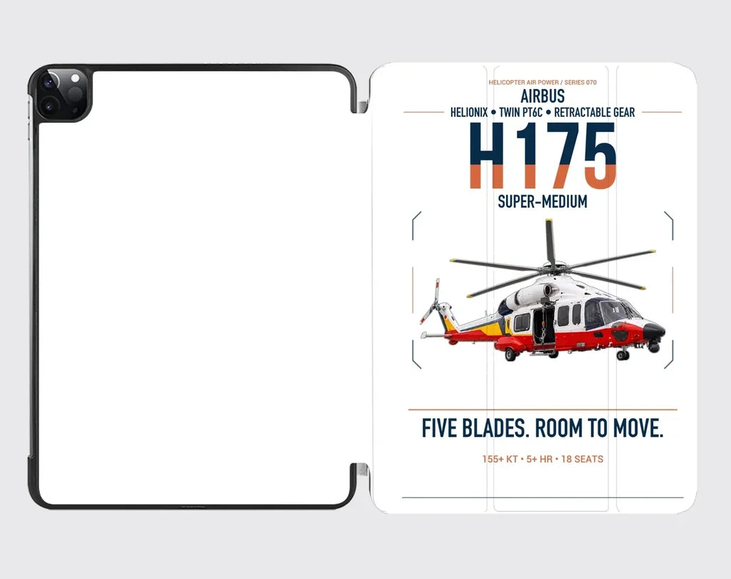 Airbus H175 design on white ipad tablet case