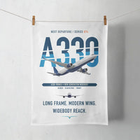 Thumbnail for Airbus A330-900neo design on white towel