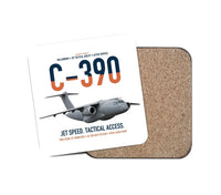 Thumbnail for C-390 Millennium design on white 1 piece coaster