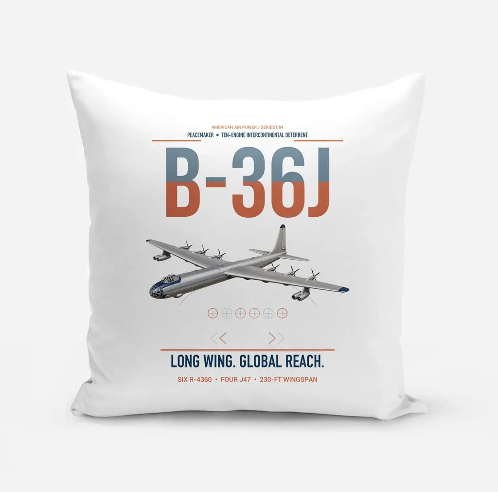 B-36J Peacemaker design on white pillow