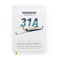 Thumbnail for Bombardier Learjet 31A design on white notebook
