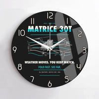 Thumbnail for DJI Matrice 30T design on black no frame wall clock