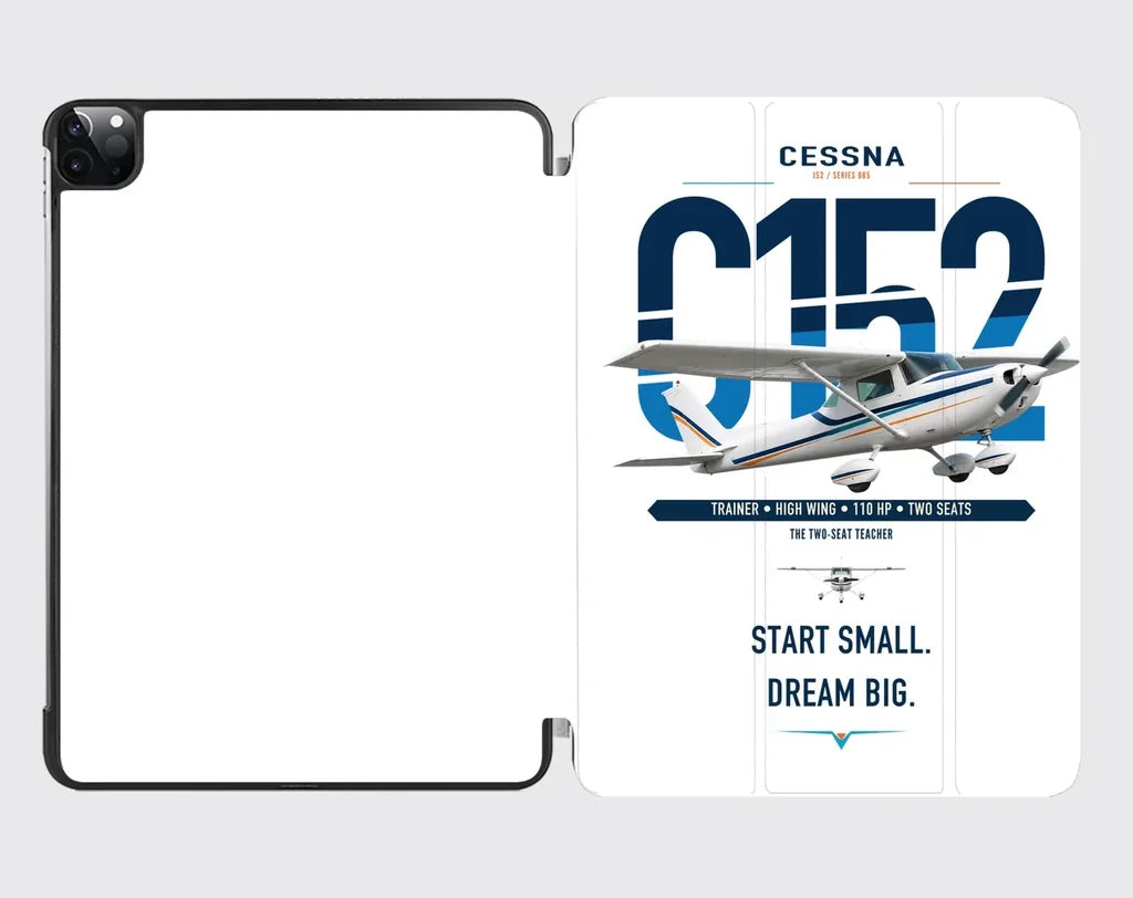 Cessna 152 design on white ipad tablet case
