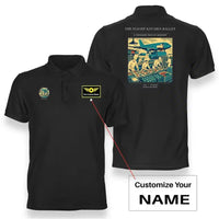 Thumbnail for VINTAGE G4374 - The Flight Kitchen Ballet - Double-Side Polo T-Shirt design on black+name