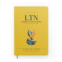 Thumbnail for London Luton Airport (LTN) design on yellow notebook