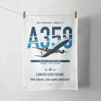 Thumbnail for Airbus A350-1000 design on white towel