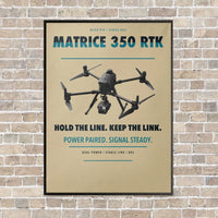 Thumbnail for DJI Matrice 350 RTK vertical canvas print - framed - beige background