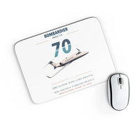 Thumbnail for Bombardier Learjet 70 design on white rectangle mouse pad