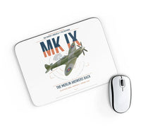 Thumbnail for Supermarine Spitfire Mk IX design on white rectangle mouse pad