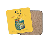 Thumbnail for Cheongju International Airport (CJJ) design on yellow 1 piece coaster