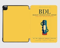 Thumbnail for Bradley International Airport (BDL) design on yellow ipad tablet case