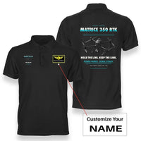 Thumbnail for DJI Matrice 350 RTK design on black polo with custom name badge