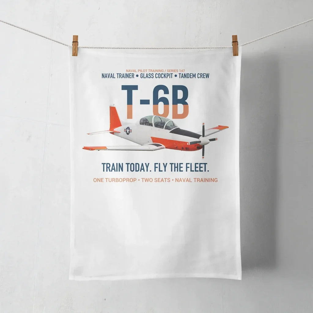 T-6B Texan II Naval Aviator Training design on white towel