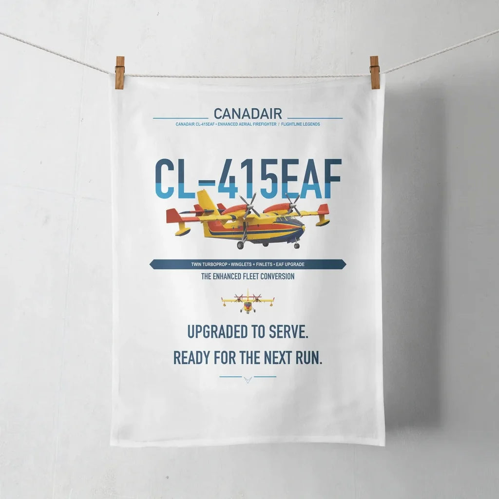 Canadair CL-415EAF design on white towel